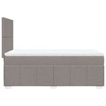 vidaXL Sommier à lattes de lit avec matelas Taupe 100x200 cm Tissu