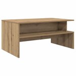 vidaXL Table basse chêne artisanal 90 x 55 x 42.5 cm Bois d'ingénierie