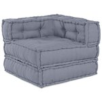 vidaXL Coussin 3 Pièces Gris 70 x 70 x 54 cm Polyester