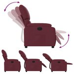 vidaXL Fauteuil inclinable Rouge bordeaux Tissu