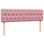 vidaXL Sommier à lattes de lit avec matelas rose 140x220 cm velours
