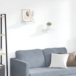 vidaXL Étagères murales 2 Pièces Chêne et blanc 23x23 5x3 8 cm MDF