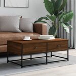 vidaXL Table basse chêne marron 100x51x40 cm bois d'ingénierie