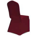 vidaXL Housses élastiques de chaise Bordeaux 18 Pièces