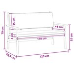 vidaXL Banc de jardin avec coussin Marron Bois d'acacia massif