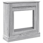 VidaXL Cadre de cheminée sonoma gris 90x30x90 cm bois d'ingénierie