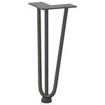 vidaXL Pieds en épingle à cheveux pour table basse 4 pièces Anthracite 30 cm Acier massif