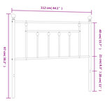 vidaXL Tête de lit métal noir 107 cm