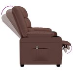 vidaXL Fauteuil inclinable électrique Marron Similicuir