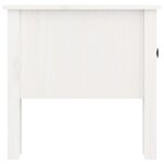 vidaXL Table d'appoint Blanc 50x50x49 cm Bois massif de pin