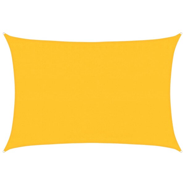 vidaXL Voile d'ombrage 160g/m² rectangulaire jaune 3 5x4 5 m PEHD