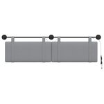 vidaXL Tête de lit suspendue Avec lumière LED Gris clair Tissu