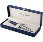 Waterman carène l'essence du bleu stylo plume  bleu  plume moyenne 18k  encre bleue  coffret cadeau