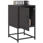 vidaXL Tables de chevet 2 Pièces noir 36x39x60 5 cm acier