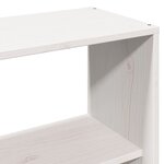 vidaXL Tête de lit avec rangement blanc 120 cm bois massif de pin