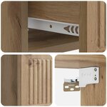 vidaXL Cabinet de chevet mural Chêne artisanal 33 x 34 5 x 20 cm