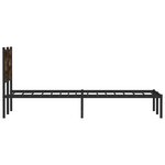 vidaXL Cadre de lit en métal sans matelas chêne fumé 120x200 cm