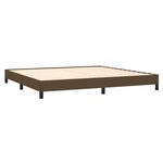vidaXL Cadre de lit sans matelas marron foncé 200x200 cm tissu