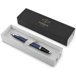 PARKER IM Stylo bille  bleu mat  recharge bleue pointe moyenne  Coffret cadeau