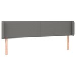 vidaXL Tête de lit à LED Gris foncé 203x16x78/88 cm Tissu