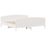 vidaXL Cadre de lit sans matelas blanc 200x200 cm bois massif de pin
