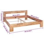 vidaXL Cadre de lit sans matelas bois de chêne massif 160x200 cm