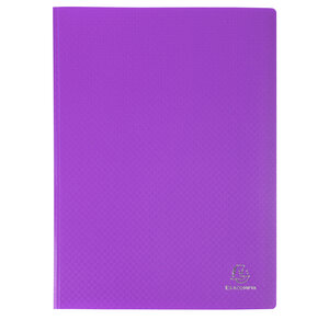 Protège-documents En Polypropylène 5/10e Opak Pochettes Cristal 120 Vues - A4 - Violet - X 8 - Exacompta