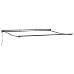vidaXL Auvent Rétractable Noir 450x300 cm tissu