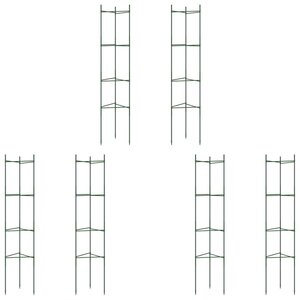 vidaXL Cages à tomates 6 Pièces 154 cm acier et PP