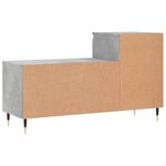 vidaXL Armoire à chaussures Gris béton 102x36x60 cm Bois d'ingénierie
