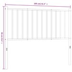 vidaXL Tête de lit métal noir 100 cm