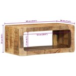 vidaXL Meuble TV 60x30x25 cm en bois de manguier massif
