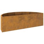 vidaXL Jardinière Rouillé 120 x 60 x 35 cm