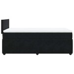vidaXL Sommier à lattes de lit avec matelas Noir 100x200 cm Velours