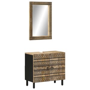 vidaXL Ensemble de meubles salle de bain 2 Pièces bois de manguier massif