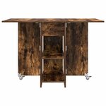 vidaXL Table à dîner 115 x 70 x 75 cm Bois d'ingénierie Chêne fumé