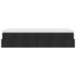 vidaXL Cadre de lit ottoman avec matelas noir 90x190 cm tissu