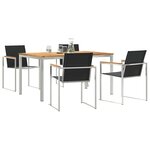 vidaXL EnsembledeRepasdeJardin 5 Pièces Teck massif