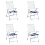 vidaXL Coussins de chaise de jardin lot de 4 40x40x3 cm