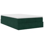 vidaXL Lit ottoman avec matelas vert foncé 120x190 cm velours