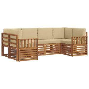 vidaXL Ensemble de canapés d'extérieur 6 pc Naturel