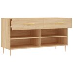 vidaXL Banc à chaussures chêne sonoma 102x35x55 cm bois d'ingénierie