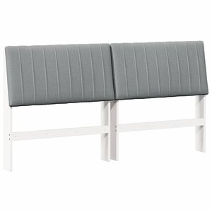 vidaXL Tête de lit capitonnée Gris clair 200 cm Pin massif