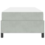 vidaXL Cadre de lit avec matelas Gris clair 90 x 190 cm tissu