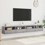 vidaXL Meubles TV muraux 2Pièces sonoma gris 100x30x30 cm bois ingénierie