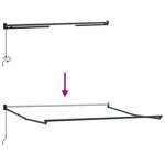 vidaXL Auvent rétractable Blanc 350 x 250 cm