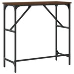 vidaXL Table console chêne marron 75x32x75 cm bois d'ingénierie