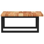 vidaXL Étagère de vasque murale acier et bois massif d'acacia