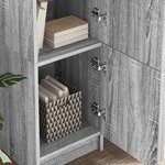 vidaXL Bureau avec rangement 2 Pièces Sonoma gris 102 x 50 x 124 cm