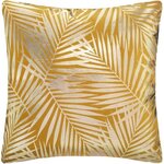 Coussin velours Tropic - 40 x 40 cm - Or et ocre